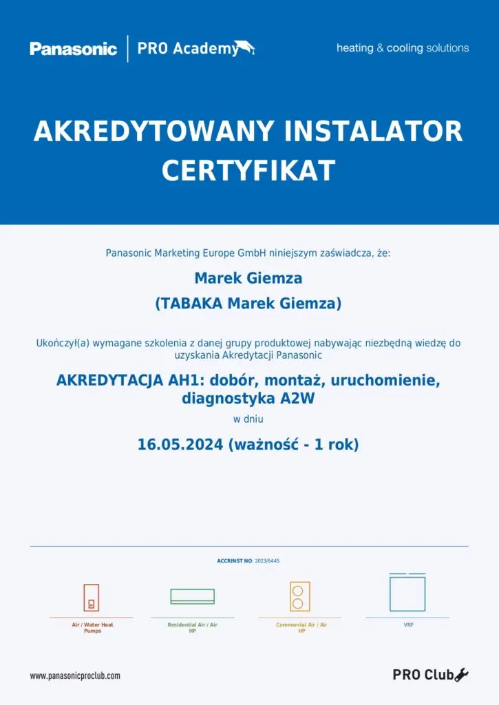 Certyfikat Panasonoc pompy 2024 page 0001
