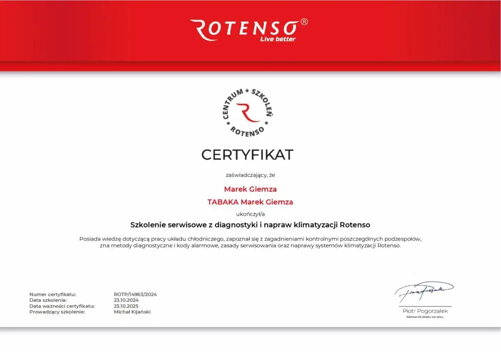 Klimatyzacja Rotenso page 0001