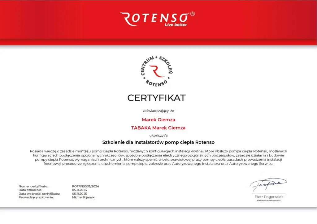 Pompy ciepla Rotenso page 0001
