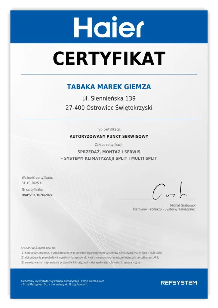 klimatyzacja HAIER 2024 page 0001